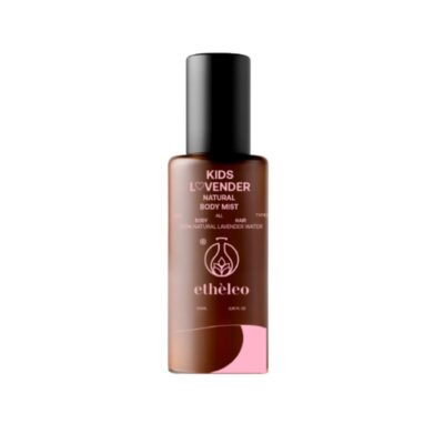 Etheleo Kids Lovender Natural Body Mist με ανθόνερο λεβάντας και άρωμα πούδρας.