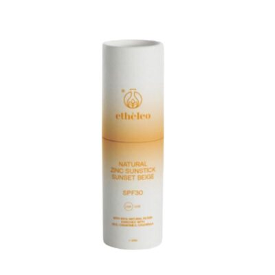 Etheleo Natural Zinc Sunstick Sunset Beige SPF 30 φυσικό αντηλιακό stick με ψευδάργυρο.