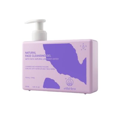 Etheleo Natural Cleansing Gel 250ml για καθημερινό καθαρισμό προσώπου και ενυδάτωση.
