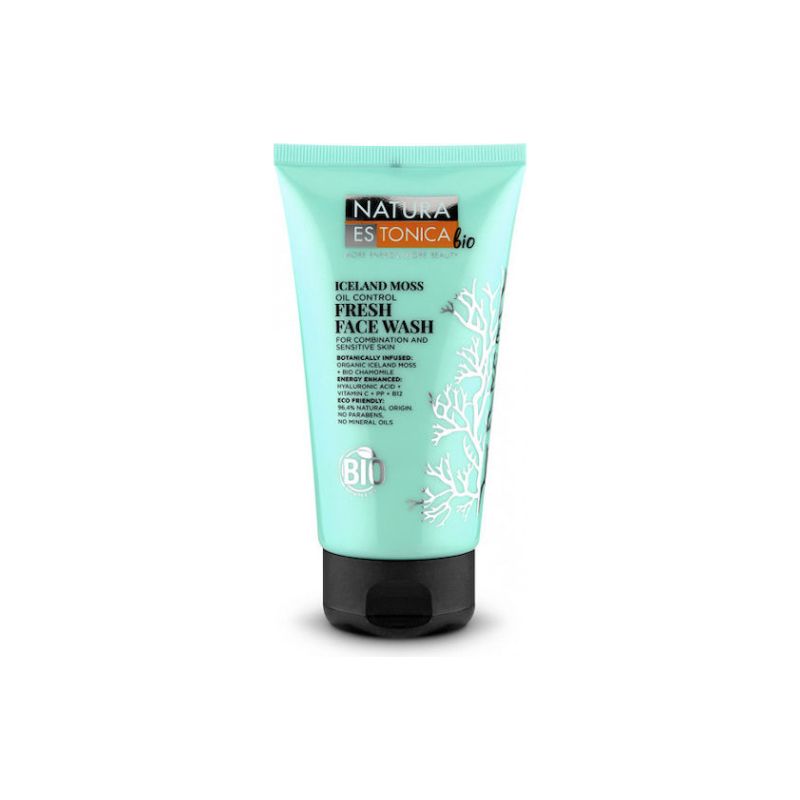 Natura Estonica Iceland Moss Καθαριστικό Προσώπου 150ml για μεικτές και ευαίσθητες επιδερμίδες.