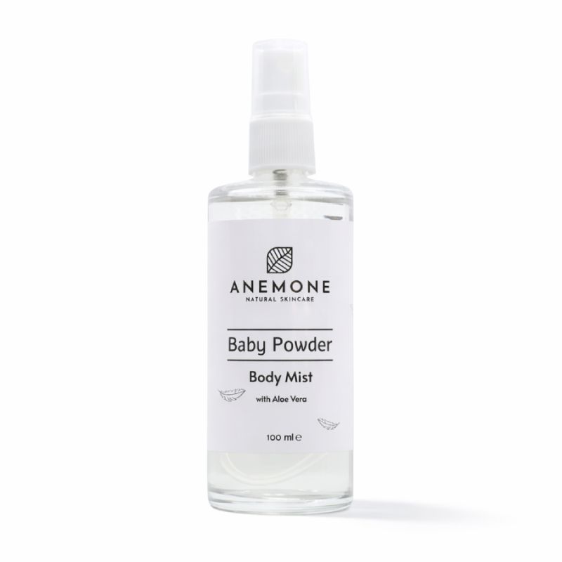 Anemone Body Mist Πούδρα 100ml ενυδατικό αρωματικό σπρέι σώματος με αλόη και ανθόνερο δεντρολίβανου.