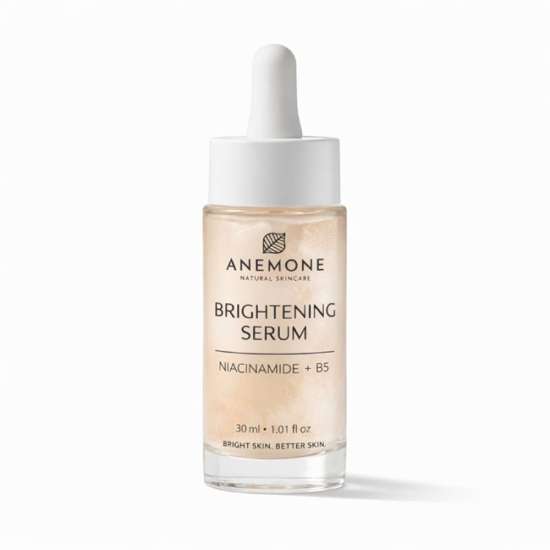 Anemone Brightening Serum Νιασιναμίδη 30ml ενυδατικός ορός προσώπου για λάμψη και μείωση ατελειών.