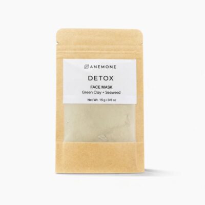 Anemone Detox Mask Πράσινη Άργιλος & Φύκια 15gr φυσική μάσκα αποτοξίνωσης προσώπου σε σκόνη.