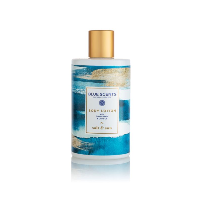 Blue Scents Body Lotion Salt & Sun 300ml με οργανικό ελαιόλαδο και άρωμα θαλασσινής αύρας.
