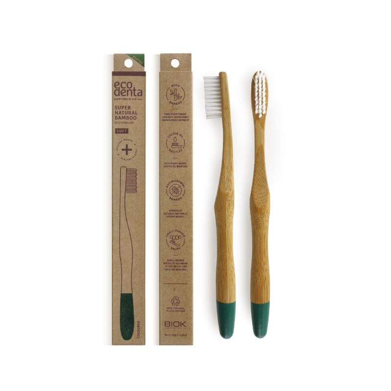 Ecodenta Οδοντόβουρτσα Bamboo Μαλακή οικολογική οδοντόβουρτσα από μπαμπού με μαλακές τρίχες.