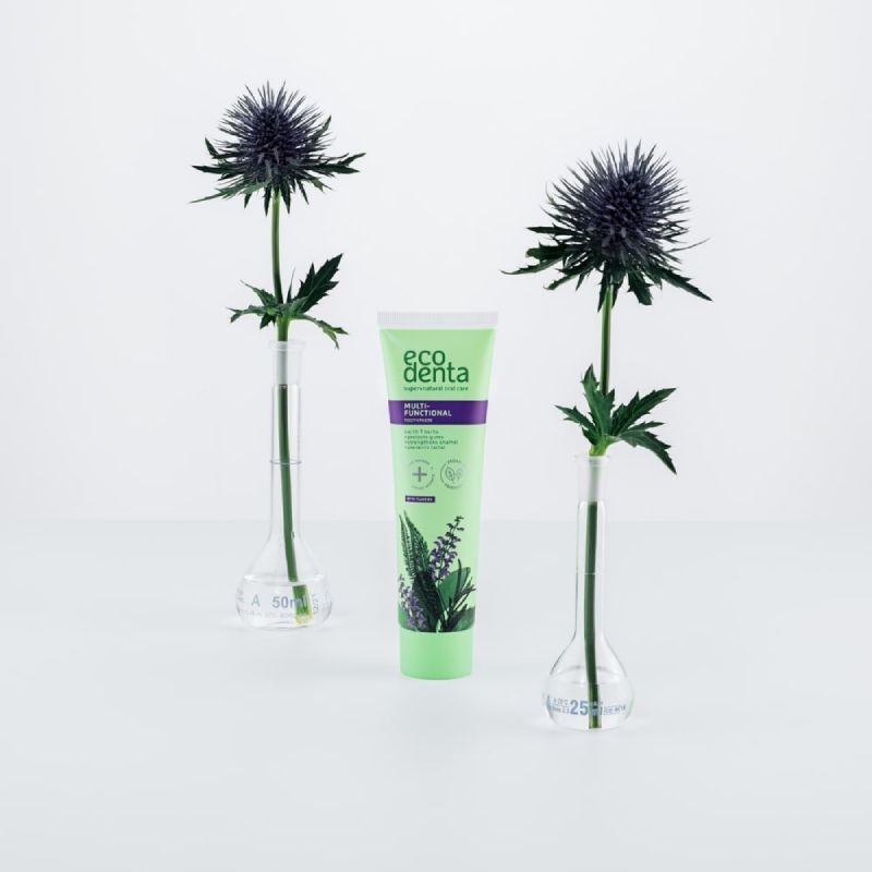 Ecodenta Οδοντόκρεμα 7 Βότανα 100ml πολυλειτουργική φυτική οδοντόκρεμα με φθόριο.