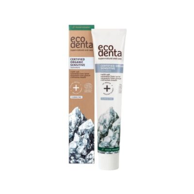 Ecodenta Οδοντόκρεμα Ευαίσθητα Δόντια Αλάτι 75ml βιολογική οδοντόκρεμα χωρίς φθόριο.