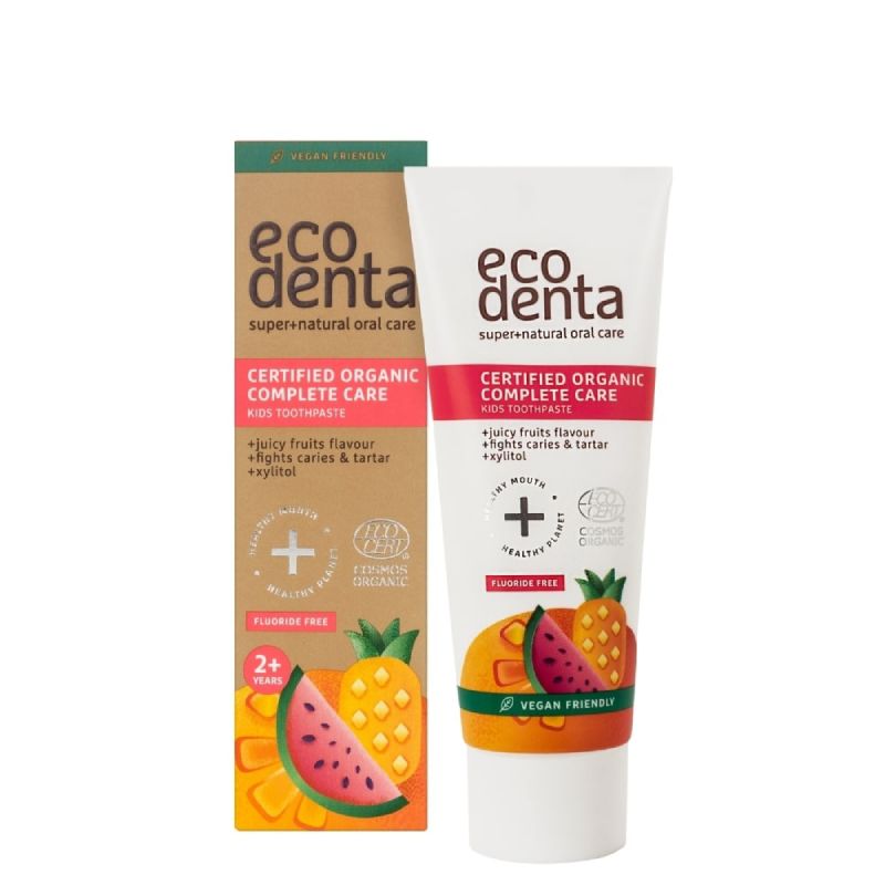 Ecodenta Παιδική Οδοντόκρεμα Φρούτα 75ml βιολογική οδοντόκρεμα με αλόη βέρα για παιδιά.
