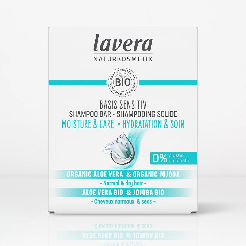 Lavera Basis Sensitiv Cleansing Bar 50g στερεό αφρόλουτρο σώματος για εντατική ενυδάτωση με βιολογική αλόη βέρα.