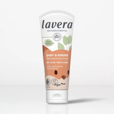 Lavera Κρέμα Αλλαγής Πάνας 75ml για προστασία από συγκάματα με βιολογική αλόη βέρα και ψευδάργυρο.