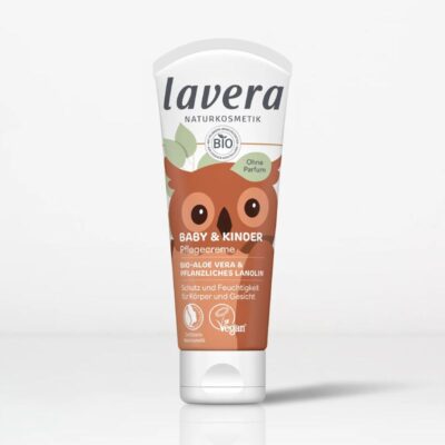 Lavera Κρέμα Φροντίδας Βρέφους 75ml για εντατική ενυδάτωση προσώπου και σώματος με βιολογική αλόη βέρα.