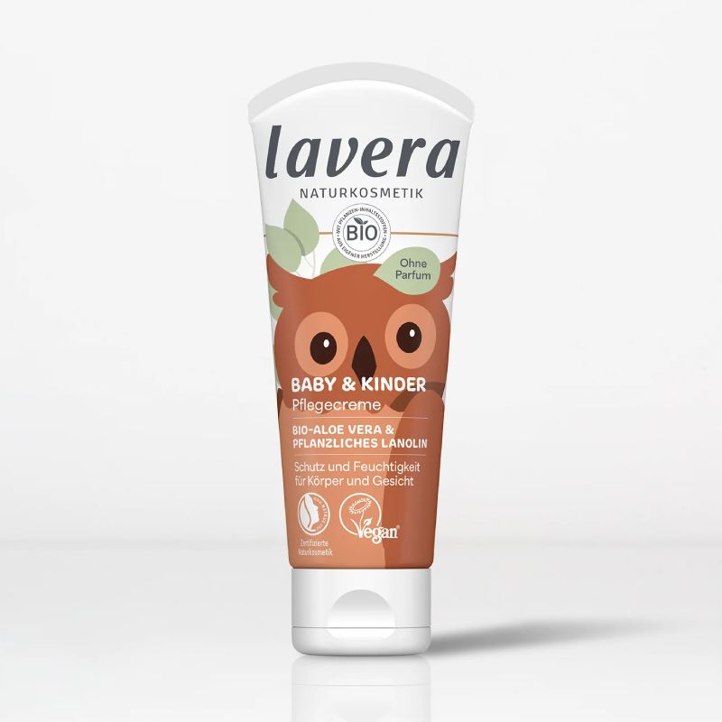 Lavera Κρέμα Φροντίδας Βρέφους 75ml για εντατική ενυδάτωση προσώπου και σώματος με βιολογική αλόη βέρα.