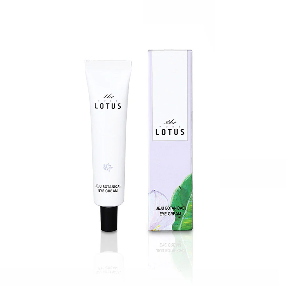 The Pure Lotus Jeju Botanical Eye Cream απαλή αντιγηραντική κρέμα ματιών με κεραμίδια και βοτανικά εκχυλίσματα Τζέτζου.