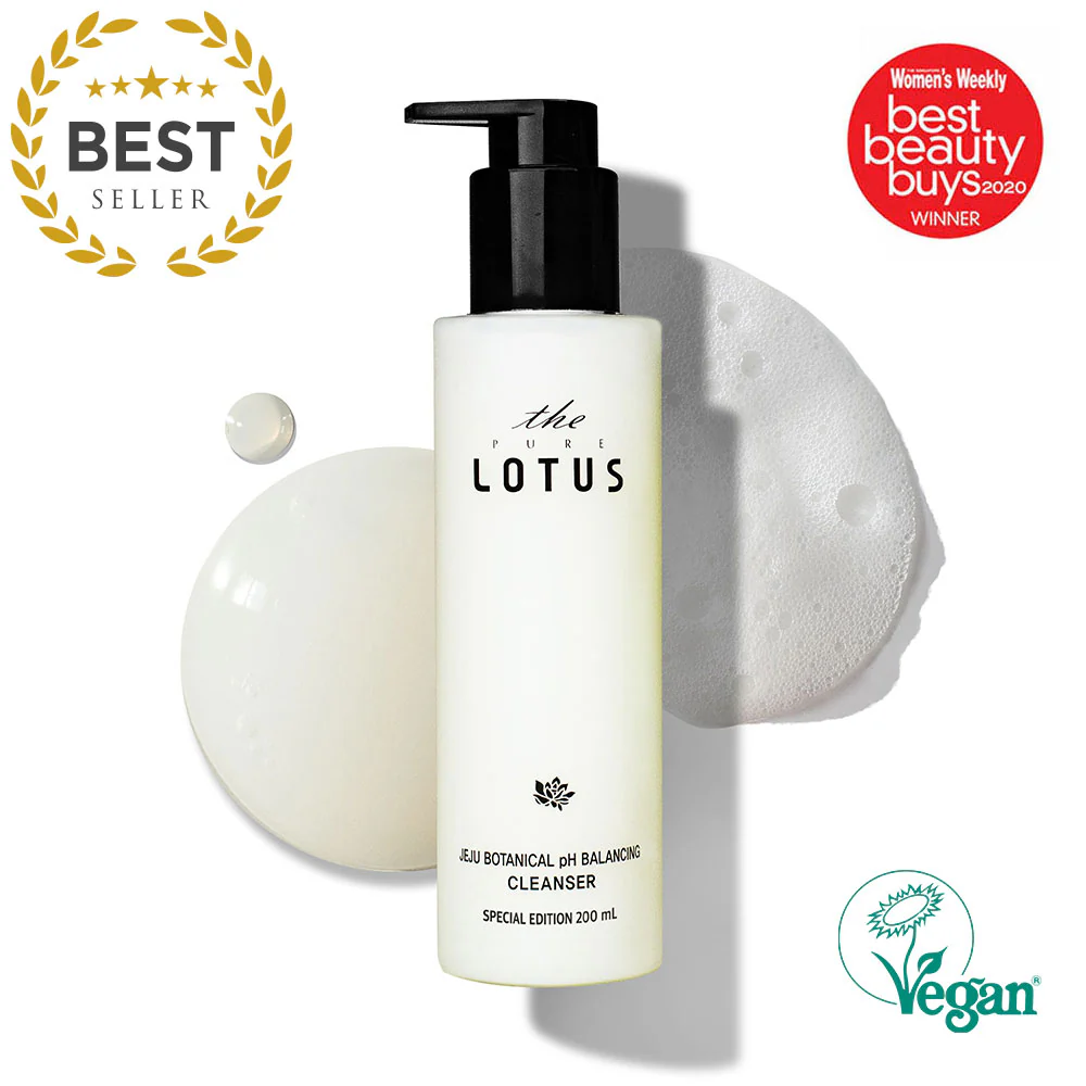 The Pure Lotus Jeju Botanical pH Balancing Cleanser απαλό τζελ καθαρισμού προσώπου χαμηλού pH με βοτανικά εκχυλίσματα Τζέτζου.
