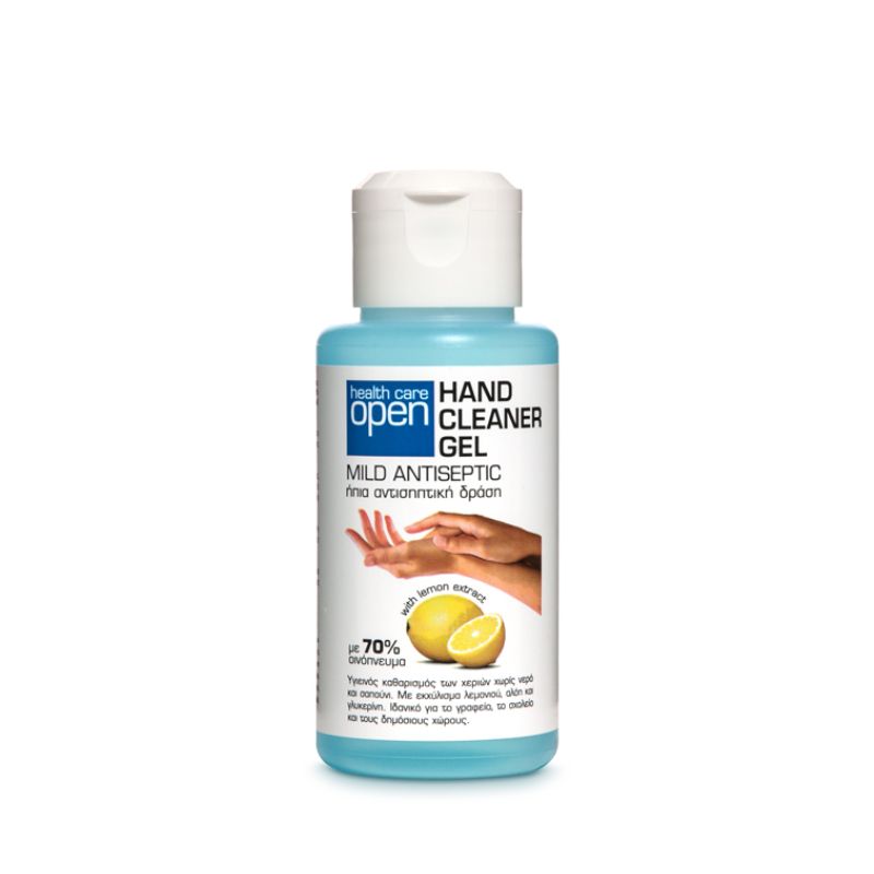 Open Cosmetics H.Gel Plus Professional αντισηπτικό τζελ χεριών με ήπια σύνθεση και περιεκτικότητα 70% σε αλκοόλη.