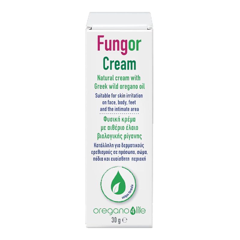 Oregano4Life Fungor Cream προστατευτική κρέμα προσώπου και σώματος με άγριο ελληνικό ριγανέλαιο, ψευδάργυρο και πρεβιοτικά.