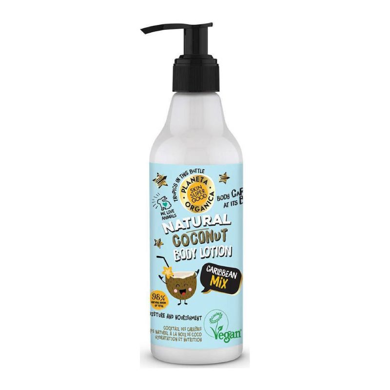 Organic Shop Body Lotion Coconut γαλάκτωμα σώματος Skin Super Good με οργανική καρύδα εκχύλισμα μάνγκο και passion fruit.