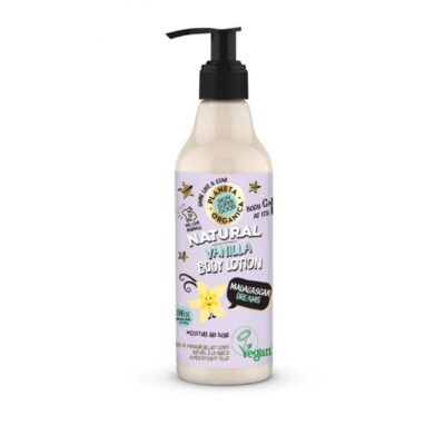 Organic Shop Body Lotion Vanilla Madagascar Dreams γαλάκτωμα σώματος Skin Super Good με εκχύλισμα βανίλιας Μαδαγασκάρης και έλαιο μακαντάμια.