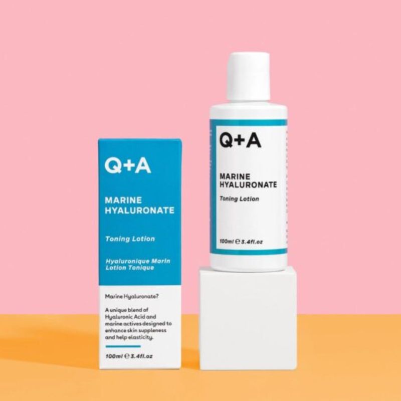 Q+A Marine Algae Toner 100ml ενυδατική λοσιόν προσώπου με θαλάσσια άλγη.