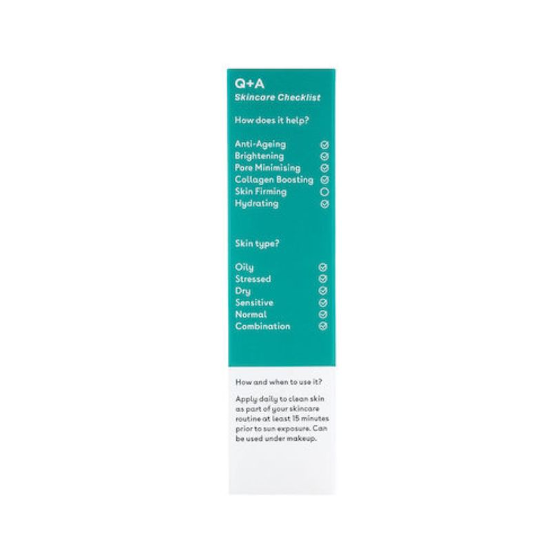 Q+A Niacinamide Balancing Αντηλιακό Προσώπου SPF50 50ml για λιπαρότητα και πόρους.