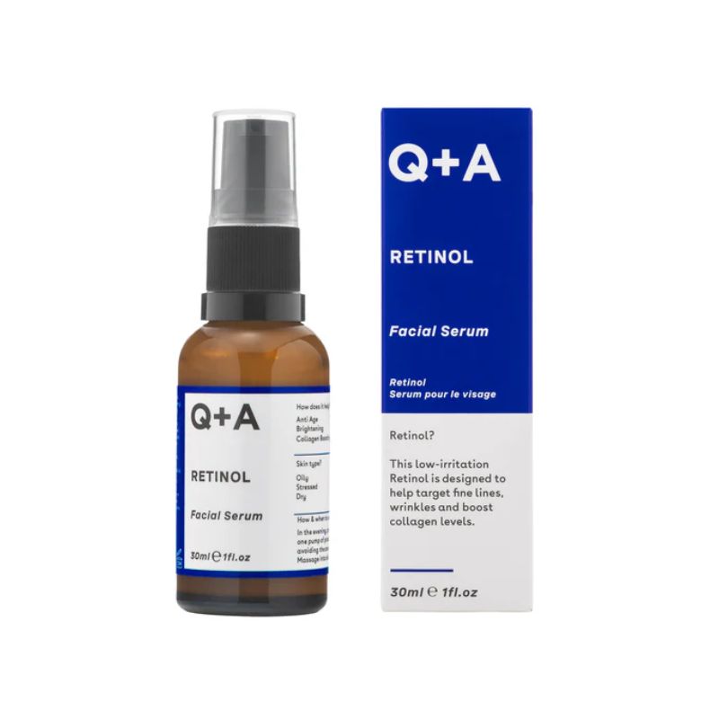 Q+A Retinol Serum 30ml αντιγηραντικός ορός νυκτός με ρετινόλη 0.2%.