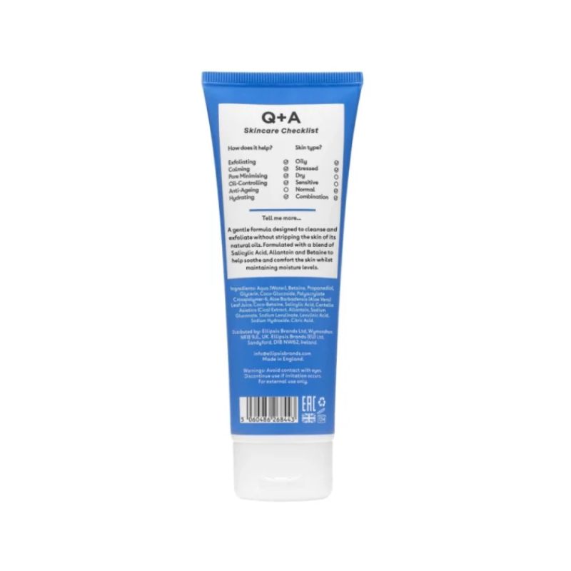 Q+A Salicylic Acid Cleanser 125ml απαλό καθαριστικό προσώπου με σαλικυλικό οξύ κατά των ατελειών.