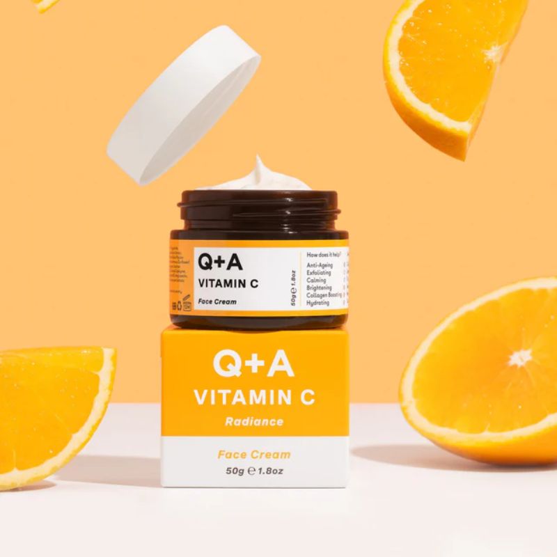 Q+A Vitamin C Radiance Face Cream 50gr αντιοξειδωτική κρέμα προσώπου για λάμψη με βιταμίνη C.