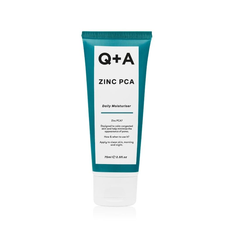 Q+A Zinc PCA Daily Moisturiser 75ml καθημερινή ενυδατική κρέμα προσώπου για λιπαρές επιδερμίδες με ψευδάργυρο.