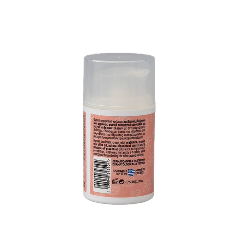 Touch of Pure Coral Fresh Cream 50ml φυσική unisex αποσμητική κρέμα με πρεβιοτικά και κρύσταλλο.