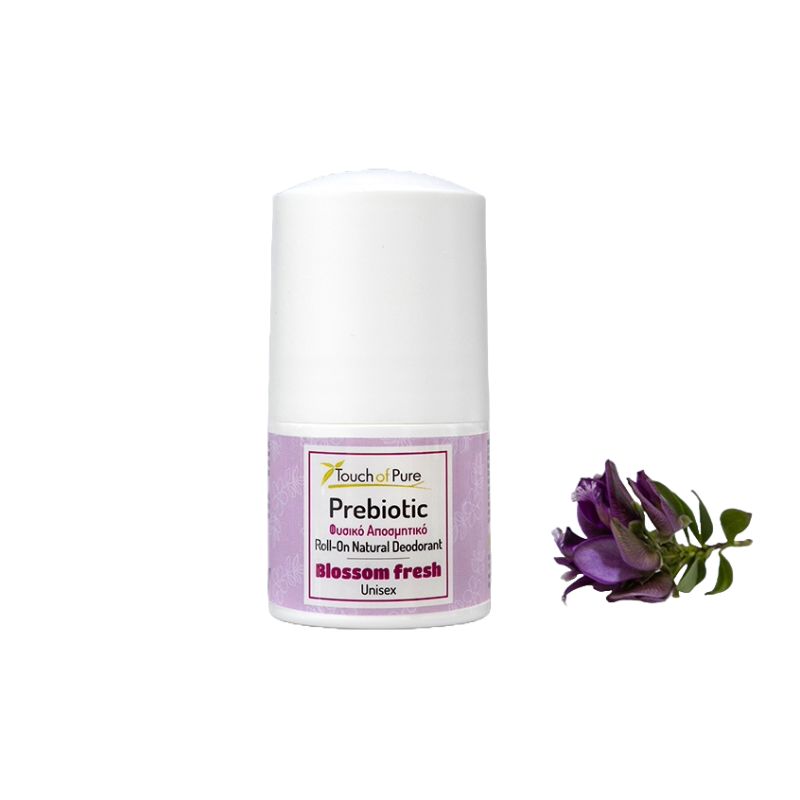 Touch of Pure Roll-On Αποσμητικό Blossom Fresh 60ml φυσικό unisex αποσμητικό χωρίς οινόπνευμα.