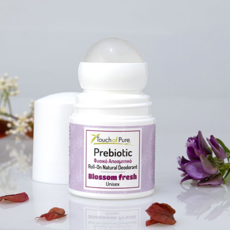 Touch of Pure Roll-On Αποσμητικό Blossom Fresh 60ml φυσικό unisex αποσμητικό χωρίς οινόπνευμα.