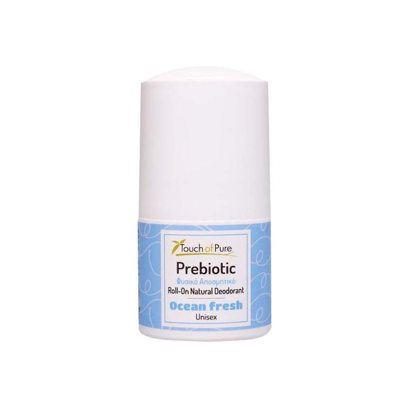Touch of Pure Roll-On Αποσμητικό Ocean Fresh 60ml φυσικό unisex αποσμητικό με στυπτηρία και πρεβιοτικά.