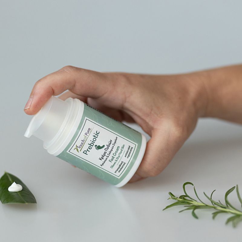 Touch of Pure Κρέμα Ποδιών 50ml φυσική αναπλαστική κρέμα για σκληρύνσεις και ξηροδερμία.
