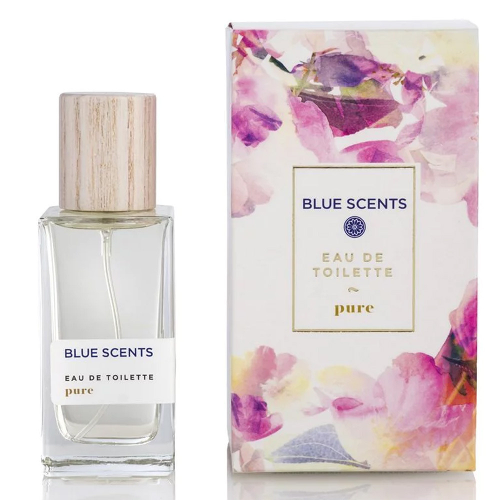 Blue Scents Eau de Toilette Pure 50ml με ένα διακριτικό και ανάλαφρο άρωμα που αποπνέει αίσθηση απόλυτης φρεσκάδας και καθαριότητας, ιδανικό για μια δροσερή και κομψή καθημερινή παρουσία.