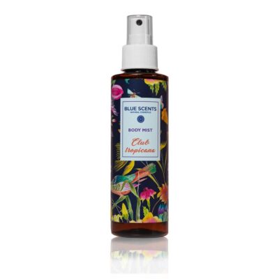Blue Scents body mist Club Tropicana 150ml με ένα εξωτικό και γεμάτο ενέργεια άρωμα, που μεταφέρει τις αισθήσεις σε έναν τροπικό παράδεισο, προσφέροντας αναζωογόνηση και μια ανάλαφρη, καλοκαιρινή αίσθηση στην επιδερμίδα καθ' όλη τη διάρκεια της ημέρας.