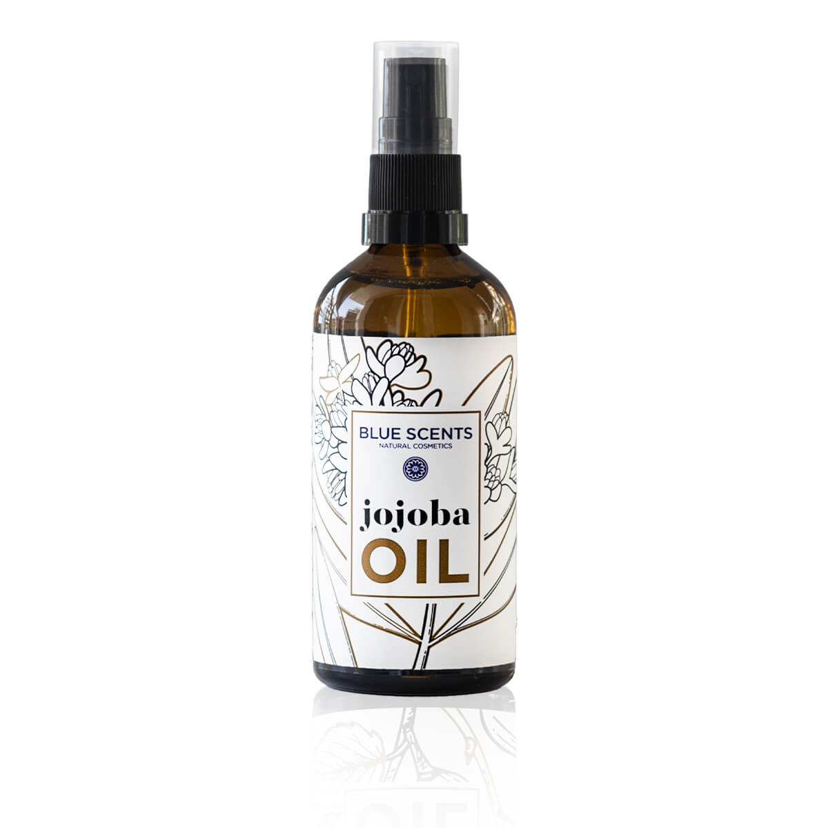 Blue Scents έλαιο jojoba 100ml για βαθιά ενυδάτωση και θρέψη προσώπου, σώματος και μαλλιών, ιδανικό για την εξισορρόπηση της λιπαρότητας της επιδερμίδας.