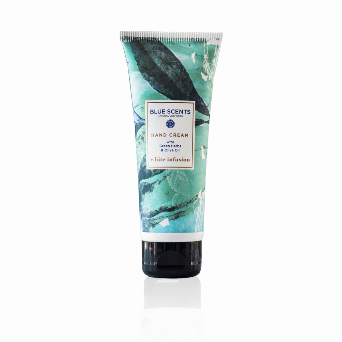Blue Scents Κρέμα Χεριών White Infusion 75ml, μια ενυδατική κρέμα με εκλεπτυσμένο και καθαρό άρωμα, που προσφέρει άμεση ενυδάτωση και απαλότητα στα χέρια, απορροφούμενη γρήγορα χωρίς να αφήνει ίχνη λιπαρότητας.