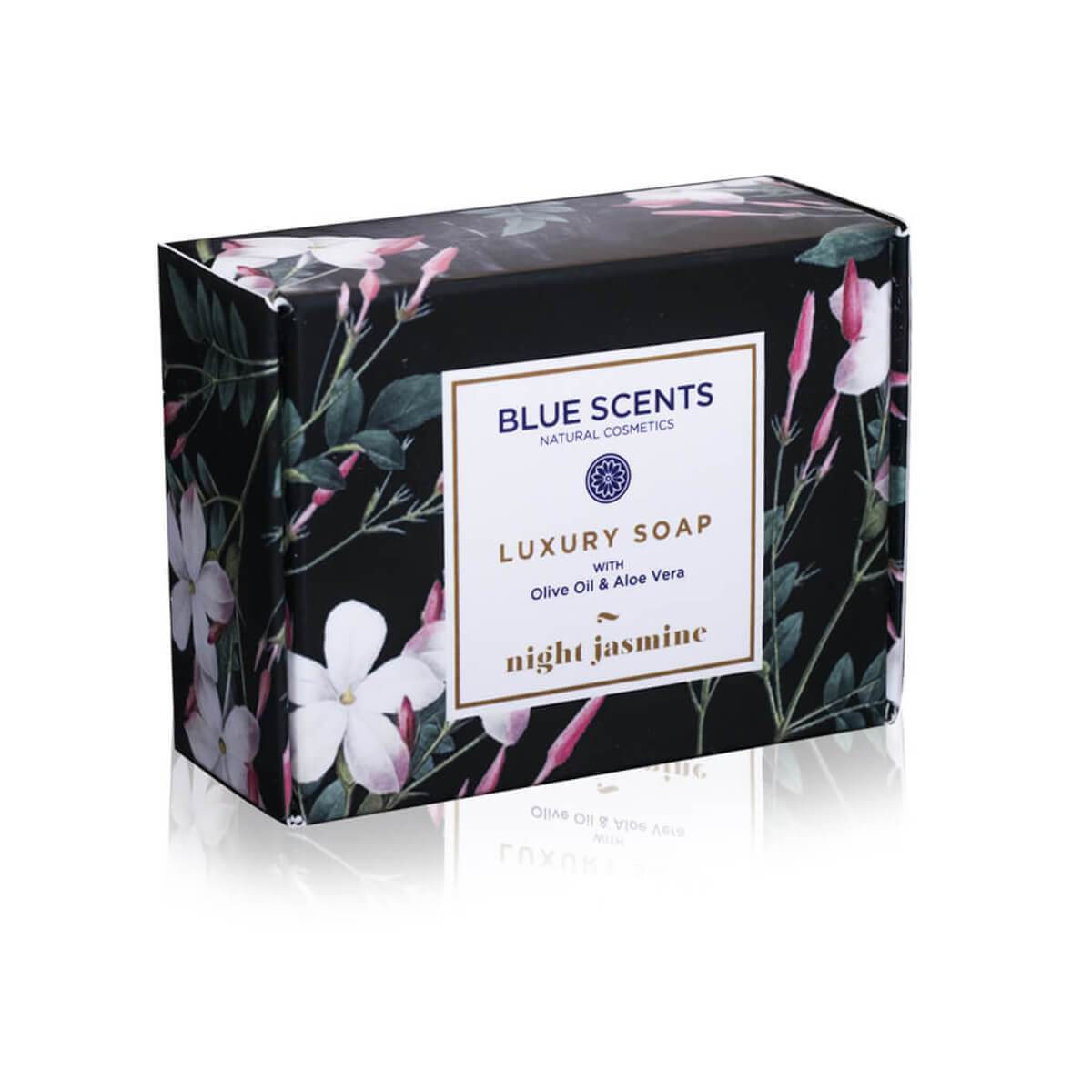 Blue Scents σαπούνι White Jasmine 135gr, ένα χειροποίητο σαπούνι βασισμένο σε αγνά φυτικά έλαια, που καθαρίζει απαλά την επιδερμίδα αφήνοντας ένα διακριτικό και μεθυστικό άρωμα γιασεμιού που χαλαρώνει τις αισθήσεις.