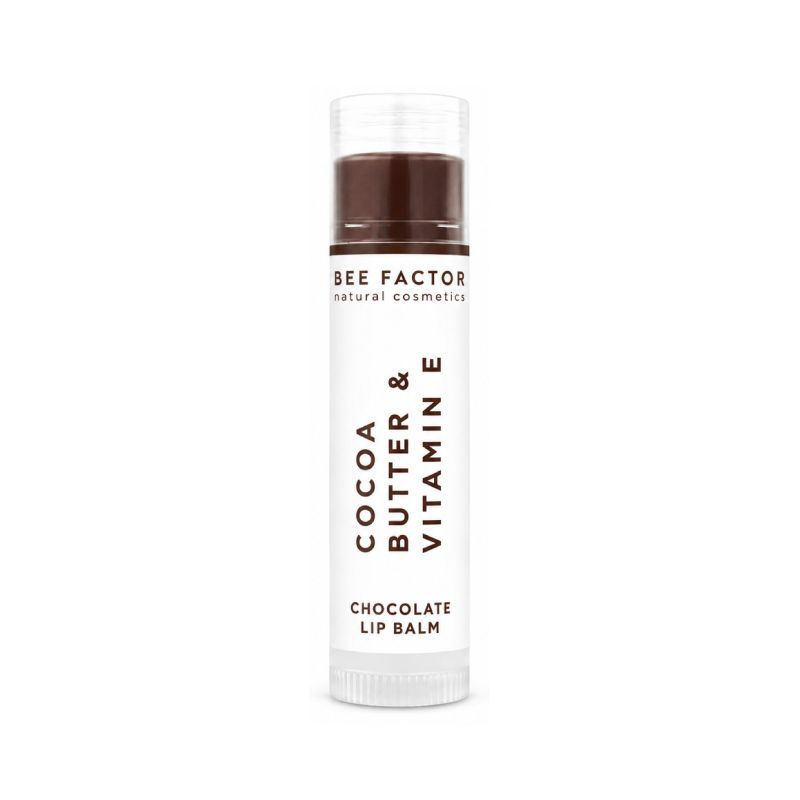 Φυσικό lip balm Bee Factor Chocolate με βούτυρο κακάο και βιταμίνη Ε για βαθιά θρέψη, προστασία και απαλά χείλη, 5ml.