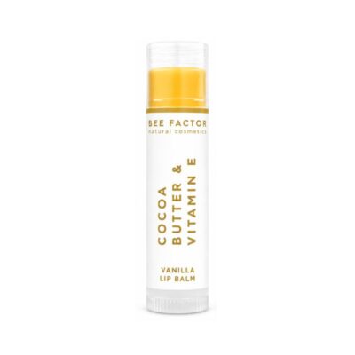 Φυσικό lip balm Bee Factor Vanilla με βούτυρο κακάο και βιταμίνη Ε για προστασία, θρέψη και απαλά χείλη, 5ml.