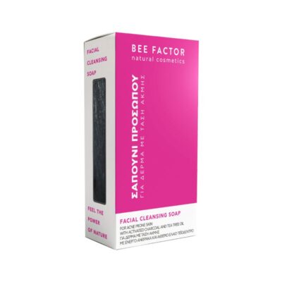 Φυσικό σαπούνι detox Bee Factor με ενεργό άνθρακα για την αντιμετώπιση της ακμής, 100gr.