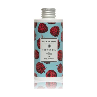 Αρωματικό αφρόλουτρο Blue Scents Red Berries με εκχυλίσματα κόκκινων φρούτων για απαλό καθαρισμό και ενυδάτωση, 300ml.