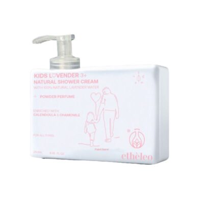 Φυσικό παιδικό αφρόλουτρο Etheleo Natural Kid Shower Cream για απαλό καθαρισμό και προστασία της ευαίσθητης επιδερμίδας, 250ml.