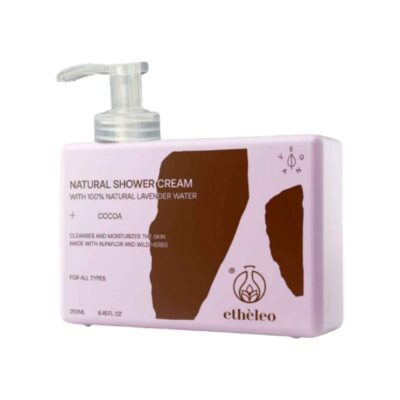 Φυσικό αφρόλουτρο Etheleo Natural Shower Cream Chocolate για απαλό καθαρισμό, ενυδάτωση και γλυκό άρωμα σοκολάτας, 250ml.