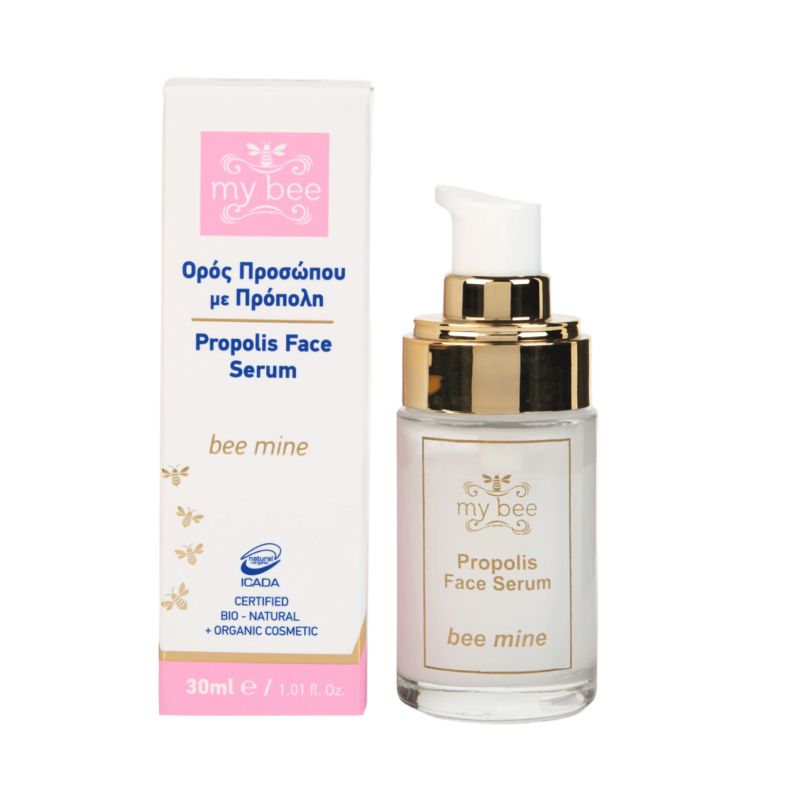 Φυσικός ορός προσώπου My Bee Propolis Face Serum bee mine με πρόπολη για εντατική ενυδάτωση, λάμψη και προστασία, 30ml.