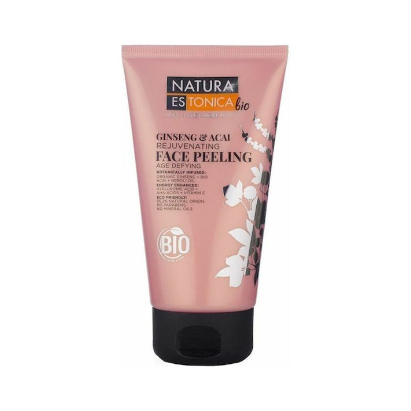 Peeling προσώπου Natura Estonica Ginseng & Acai Rejuvenating Face Peeling για απολέπιση, αναζωογόνηση και λάμψη, 150ml.