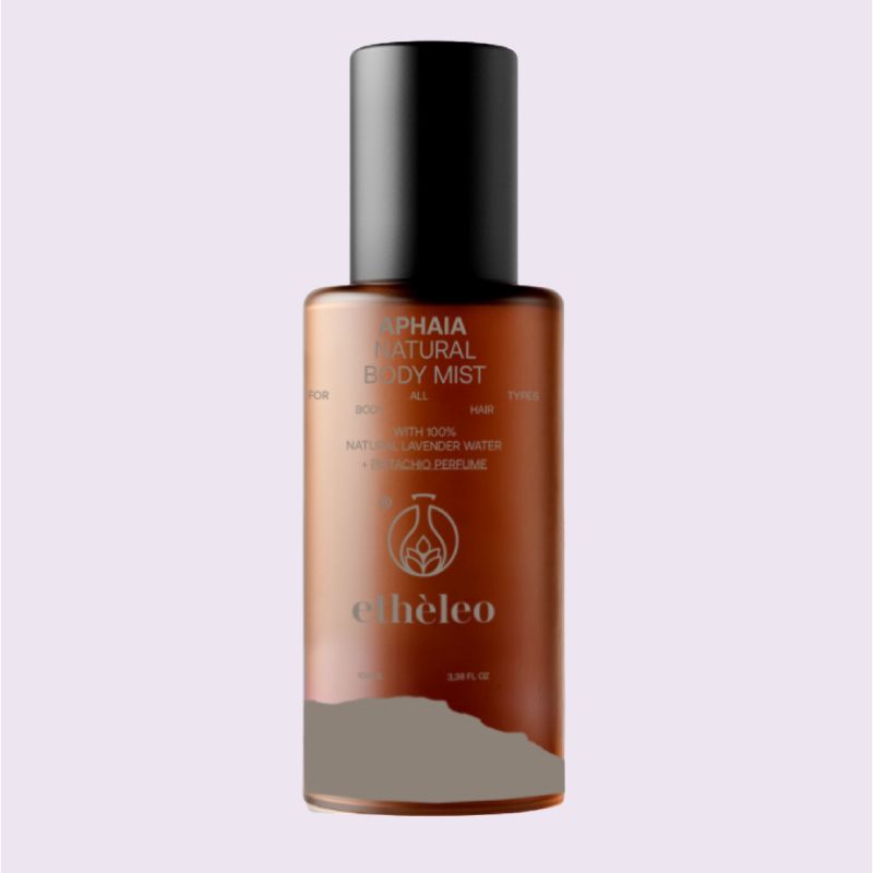 Etheleo Aphaia Natural Body Mist 250ml, ένα φυσικό body mist εμπνευσμένο από την αύρα και την ομορφιά της φύσης, που προσφέρει μια δροσερή αίσθηση αναζωογόνησης και αφήνει ένα λεπτό, αναζωογονητικό άρωμα που αγκαλιάζει το σώμα καθ' όλη τη διάρκεια της ημέρας.